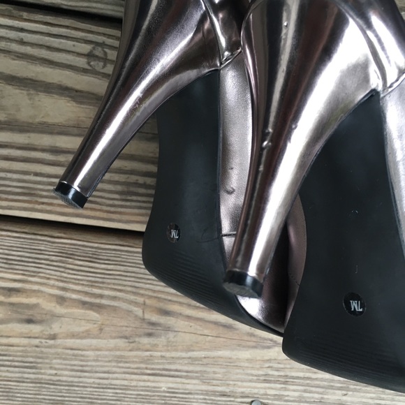 Style&Co. Silver Open  Toe Heels 7M - Picture 7 of 8